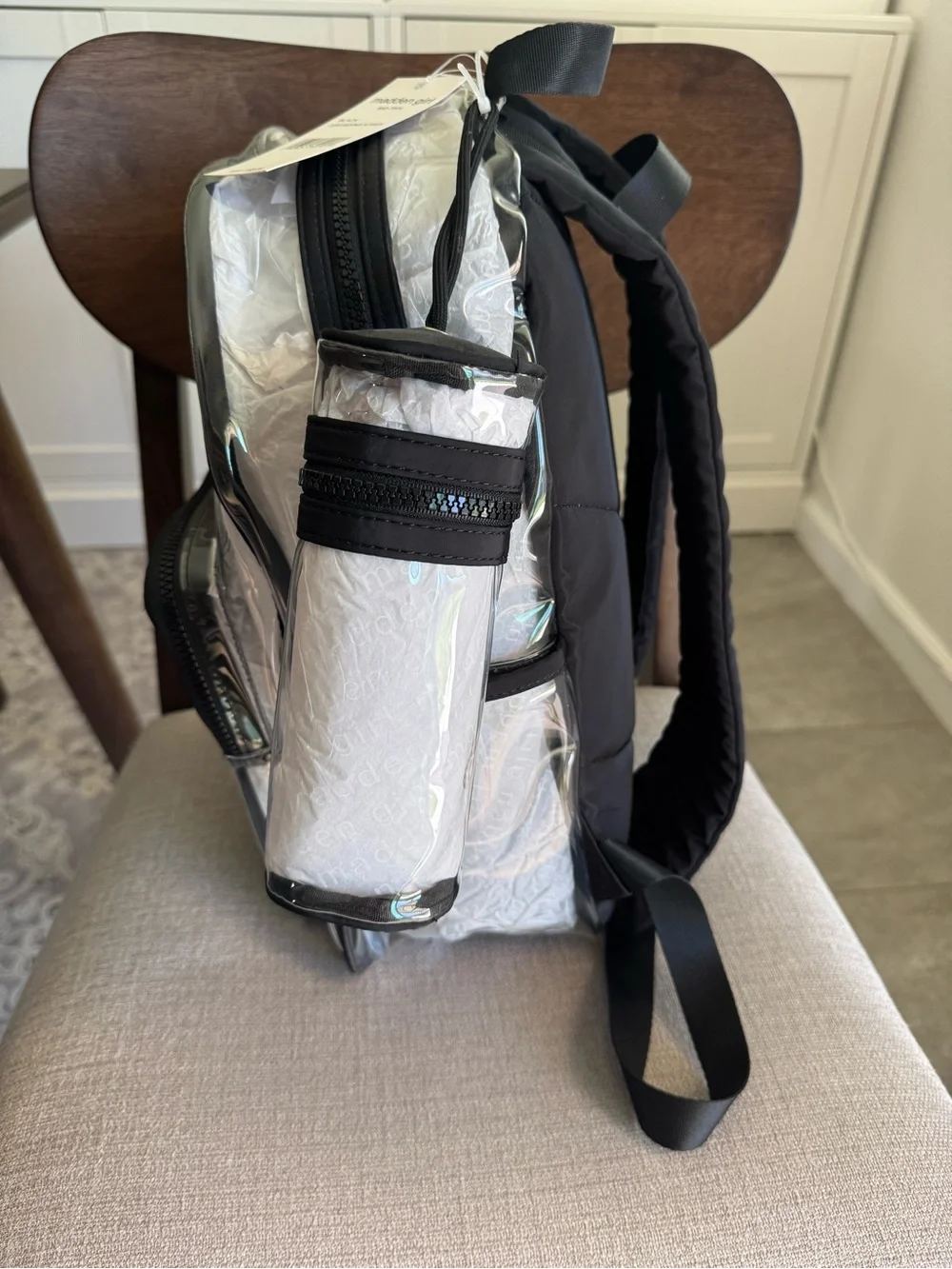 Madden Girl Clear Backpack with Pouch